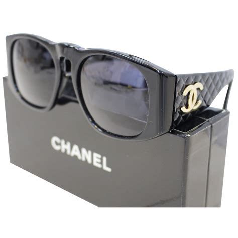 chanel quilted sunglasses black|chanel unisex sunglasses.